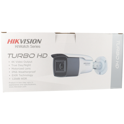 Câmara com fios (Coaxial) Bullet 8mpx 2.7mm 70m  - Hikvision HWT-B381-Z