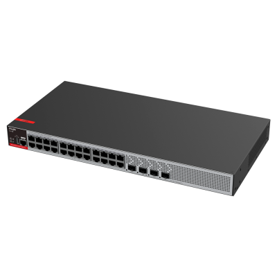 Ruijie Switch PoE Cloud gerenciável L2+ 24 portas RJ45 GE + 4 SFP 2.5Gigabit portas [%VAR%] 24 Portas PoE+ / Até 370W potência total-Ruijie RG-S2915-24GT4MS-P-L