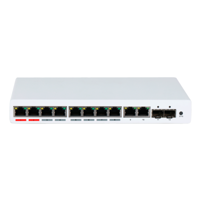 Switch PoE X-Security 8 Portas PoE + 2 Uplink RJ45 + 2 SFP Velocidade 10/100/1000 Mbps-X-Security XS-SW1208HIPOE-MGF-96