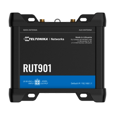 Teltonika Router 4G Industrial 4 portas Ethernet RJ45 Fast Ethernet Dual SIM 4G (LTE) Cat 4 até 150Mbps-TK-RUT901