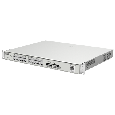 Reyee Switch PoE Cloud Layer 2 24 portas PoE Gigabit+ 4 10Gbps SFP+ 30 W por porta 802.3af/at / Máximo 370W-Ruijie RG-NBS3200-24GT4XS-P