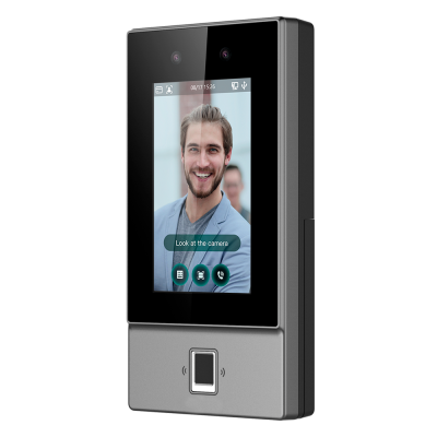 Controlo de acesso e presença Facial, impressão digital, MF-card, QR e PIN 6.000 utilizadores | 300.000 registos-XS-AC6214-FMFR-WPOE