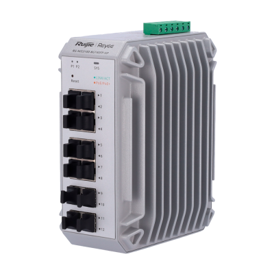 Reyee Switch Industrial PoE Cloud Capa 2 8 portas Gigabit PoE+ + 4 portas Gigabit SFP 30W por porta 802.3af/at / Máximo 240W-Ruijie RG-NIS3100-8GT4SFP-HP