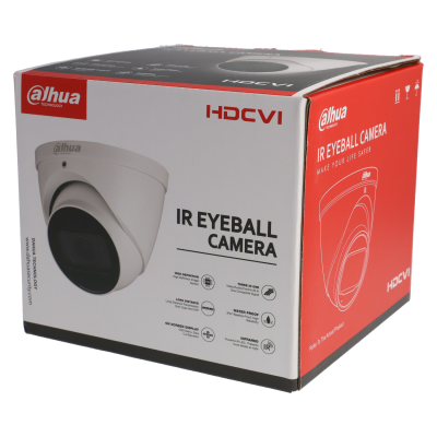 Câmara com fios (Coaxial) Turret Branca 8mpx 2.8mm 50m Microfone IP67 - Dahua HAC-HDW2802T-A-S2-DIP