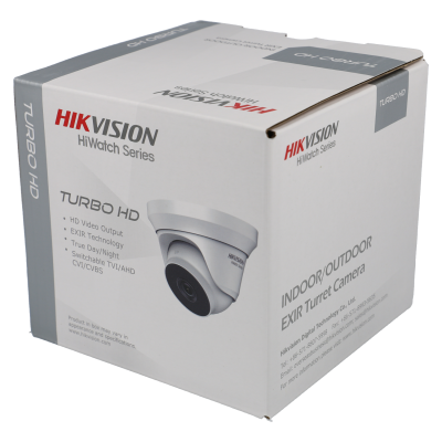 Câmara com fios (Coaxial) Turret 2mpx 2.8mm 40m  - Hikvision HWT-T220-M