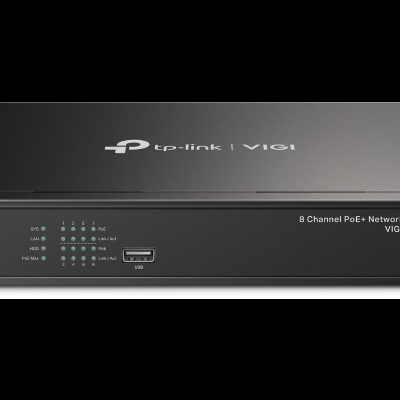 VIGI NVR1008H-8MP TP-Link - 8 canais NVR 4K H.265+