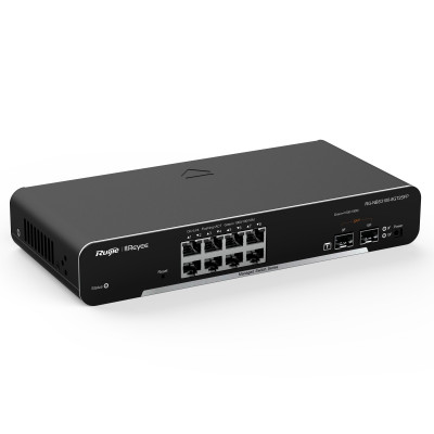 Reyee Switch Cloud Capa 2 8 portas Gigabit+ 2 SFP Gigabit Velocidade 10/100/1000 Mbps-Ruijie RG-NBS3100-8GT2SFP