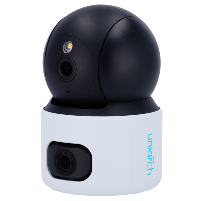 Câmara PT‑IP Uniview UHO‑S3S‑M33D Dual Lens 3 MP + 3 MP com Áudio, Luz e Auto‑Tracking