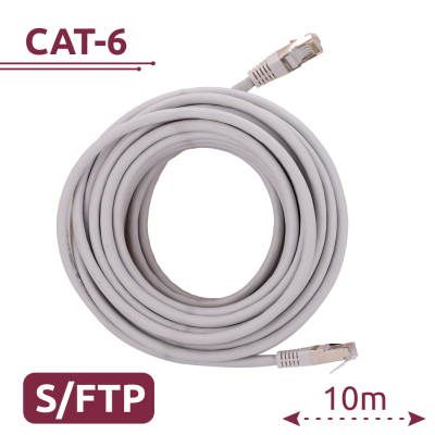 Cabo de Rede Cat6A S/FTP RJ45 10m Branco lojaCCTV