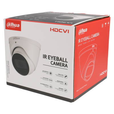 Câmara com fios (Coaxial) Turret Branca 2mpx 2.7mm 60m IP67 - Dahua HAC-HDW1200T-Z