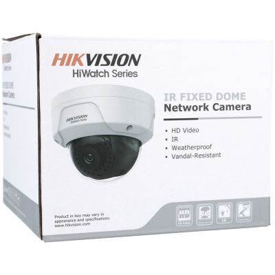 Câmara com fios (PoE) Mini-Dome Branca 2mpx 2.8mm  - Hikvision HWI-D121H