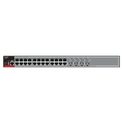 Ruijie Switch PoE Cloud gerenciável L2+ 24 portas RJ45 GE + 4 SFP 2.5Gigabit portas [%VAR%] 24 Portas PoE+ / Até 370W potência total-Ruijie RG-S2915-24GT4MS-P-L