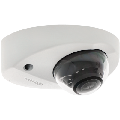 Câmara com fios (PoE) Mini-Dome Branca 4mpx 2.8mm 30m Microfone IP67 IK10 - Dahua IPC-HDBW2431F-AS-S2