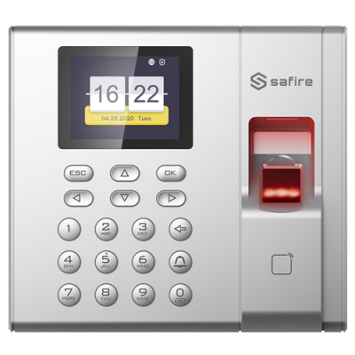 Controlo de Acesso e Presença Impressões digitais, Cartão MF e Teclado 1.000 gravações / 100.000 registos-Safire SF-AC3003KMFD-IP