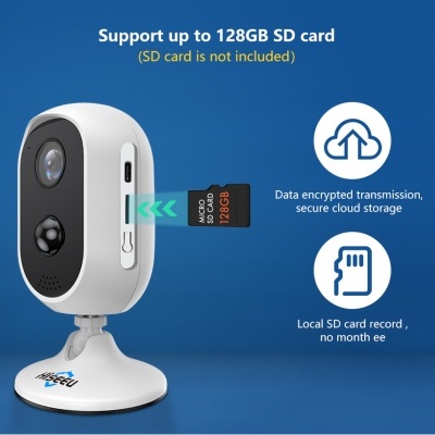 Câmara sem fios (WiFi) Dome Branca 3mpx  - Hiseeu C30