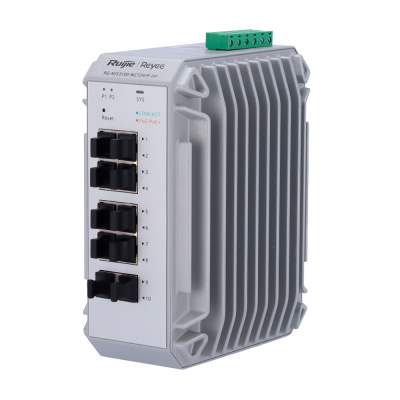 Reyee Switch Industrial PoE Cloud Capa 2 8 portas Gigabit PoE+ + 2 portas Gigabit SFP 30W por porta 802.3af/at / Máximo 240W-Ruijie RG-NIS3100-8GT2SFP-HP
