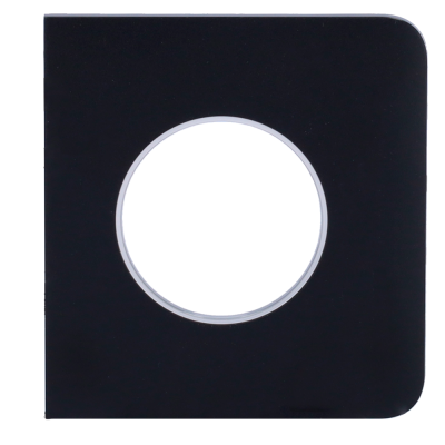 Capa preta para disco de vinil com orifício circular central