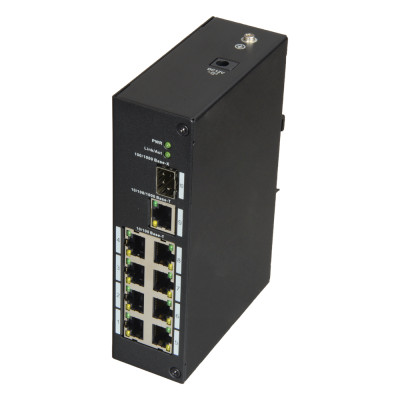 X-Security Switch Industrial 8 portas RJ45 + 1 Uplink GIGA + 1 SFP-X-Security XS-SW09-C-DIN