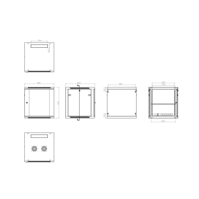 Bastidor Mural 19' 12U (600x450mm)