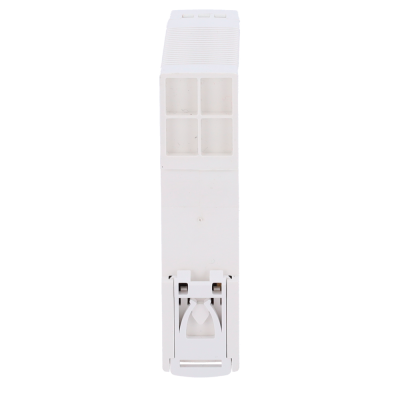 Suporte ou clipe de plástico branco com compartimentos quadrados