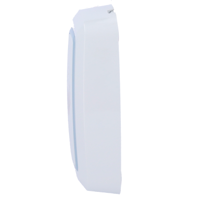 Dispositivo médico branco com corpo em plástico liso sem texto