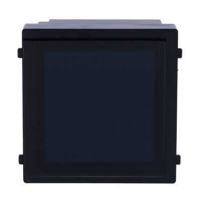 Painel digital quadrado preto com ecrã escuro