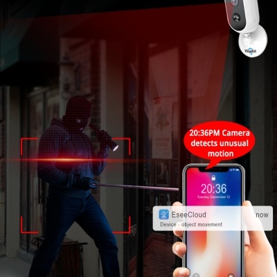 Câmara sem fios (WiFi) Dome Branca 3mpx  - Hiseeu C30