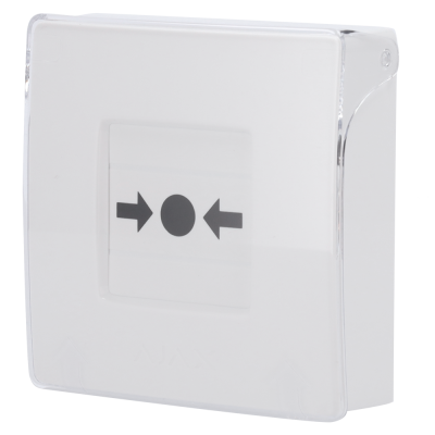 Ajax Botão de parede sem fios para ativação manual do alarme de incêndio Sem fios 868 MHz Jeweller-Ajax AJ-MANUALCALLPOINT-WHITE