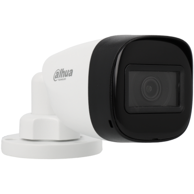 Câmara com fios (Coaxial) Bullet Branca 2mpx 2.8mm 30m IP67 - Dahua HAC-HFW1200C