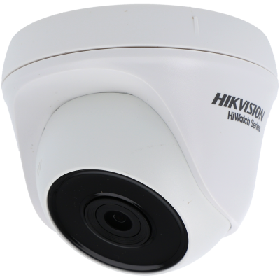 Câmara com fios (Coaxial) Turret Branca 1mpx 2.8mm 30m  - Hikvision HWT-T110-P