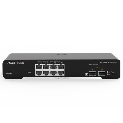 Reyee Switch Cloud Capa 2 8 portas Gigabit+ 2 SFP Gigabit Velocidade 10/100/1000 Mbps-Ruijie RG-NBS3100-8GT2SFP