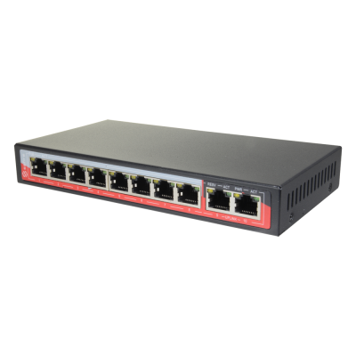 Safire Switch PoE 10 portas (8 portas + 2 uplink)-Safire SF-SW1008POE-96