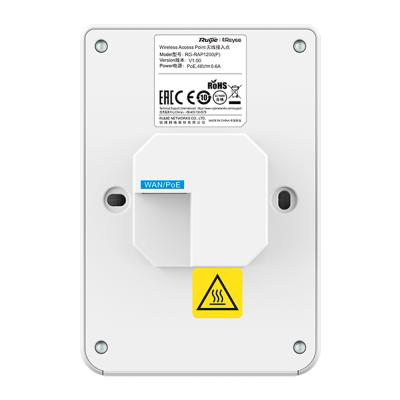 Reyee Ponto de Acesso Wifi AC 802.11ac Dual Band 2,4 e 5 GHz Compatível com 802.11 b/g/n/ac Wave1/Wave2 , permite conexões de até 1267 Mbps-Ruijie RG-RAP1200(P)-RG-RAP1200(P)