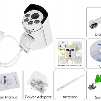 Câmara vigilância Wi-Fi, 5.0 mpx, JIANSHU