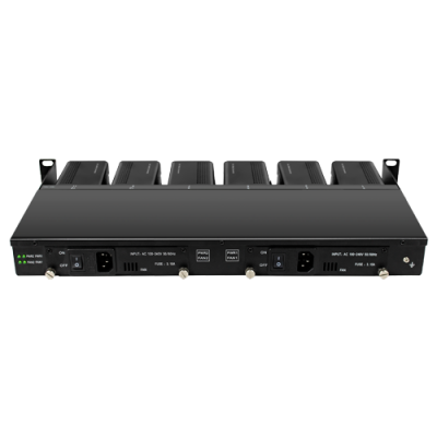 Rack 1U 12 Slots com Fonte Redundante lojaCCTV RACK-1U12MC-AC220D
