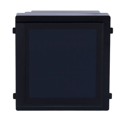 Monitor digital preto quadrado com ecrã escuro