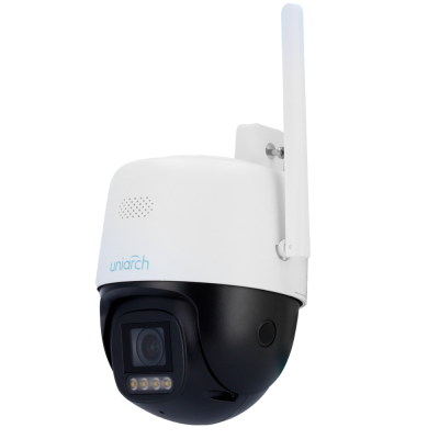 Câmara PT IP Uniview UHO‑P3C‑M5F4 5 MP Wi‑Fi com Áudio Bidirecional, Luz e Sirene