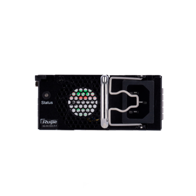 Módulo eletrônico preto Ruijie com ventilador e clipe prateado