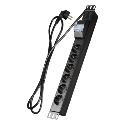 PDU 6 Tomadas 1U c/ Proteção lojaCCTV PDU-6PN