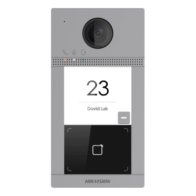 Placa de Videoporteiro Hikvision DS-KV8113-WME1(C)/Flush (IP 2 MP, MF, IK08)