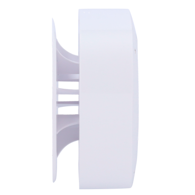 Dispositivo branco de parede visto de perfil