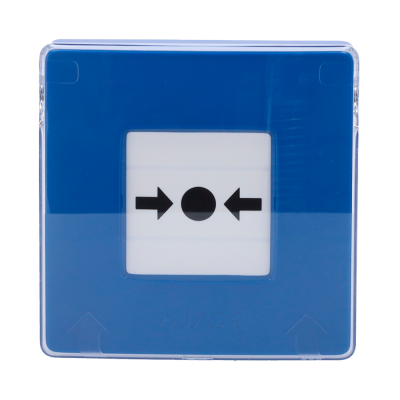 Botão de alarme de incêndio manual azul Sem fios 868 MHz Jeweller Botão de alarme de incêndio ou ativador de cenário-Ajax AJ-MANUALCALLPOINT-BLUE