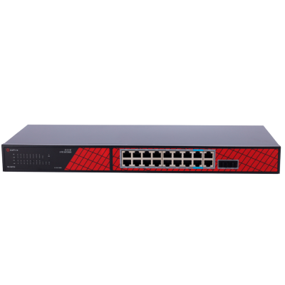 Switch de sobremesa 14 portas PoE+ 30W RJ45 10/100/1000 Mbps 2 Portas Hi-PoE+ 60W 802.3bt 10/100/1000Mbps + 2 Uplink SFP 10/100/1000Mbps + 2 Uplink RJ45 10/100/1000Mbps-SF-SW2016HIPOE-GF-240