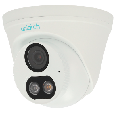Câmara Turret IP Uniview IPC‑T213‑APF28W 3MP Dual‑Light com Microfone e Proteção IP67