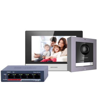 Kit de Videoporteiro Hikvision DS-KIS602(B) (IP)