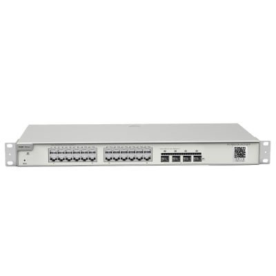 Equipamento de rede Meraki MS225-24P-HW cinza com portas ethernet e SFP