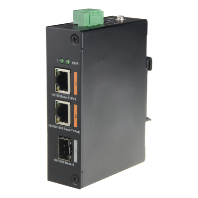 Switch HiPoE X-Security 2 Portas PoE + 1 Porta Uplink (SFP) Velocidade 10/100/1000 Mbps-X-Security XS-SW0302HIPOE-G60DIN