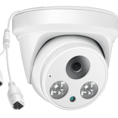 Câmara com fios (PoE) Turret Branca 3mpx 2.8mm 20m Microfone - XMEye 25DGPOE3MPJSBQ