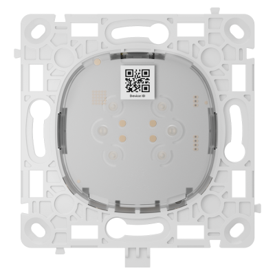 Dispositivo eletrônico quadrado com código QR e texto Device ID