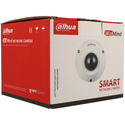 Caixa de câmara de rede Dahua Wiz Mind com cores vermelho e branco